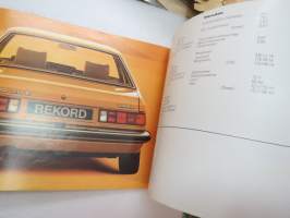 Opel Rekord -myyntiesite / sales brochure