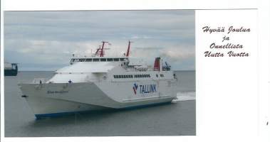 Tallink Auto Express 4  - laivakortti, laivapostikortti joulukortti