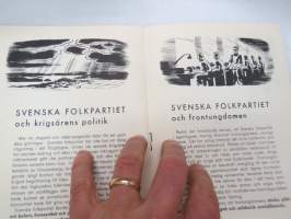Den svenska ungdomen avgör - Rösta svenskt - Svenska Folkpartiet -political party brochure