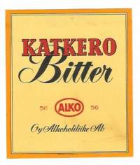Katkero Bitter  -Alkoholiliike Oy  nr 5656  vanha viinaetiketti