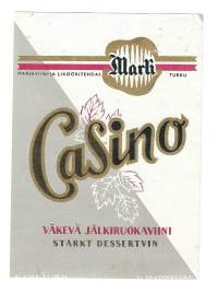 Casinoh  - Marli -  vanha viinaetiketti