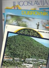 Jugoslavia   matkailuesite  matkailukartta  1980- luku 4 kpl