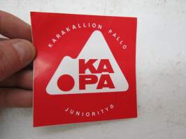 Ka-Pa - Karakallion Pallo, juniorityö -tarra / sticker
