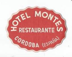 Hotel Montes Espana - hotellimerkki , matkalaukkumerkki