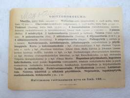 Kansallisen Kokoomuspuolueen Suurarpajaisten 1928 Ennakkoarpa, 5 mk, nr 018446 -lottery ticket