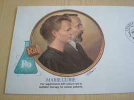 Marie Curie, 1987, USA / Ranska ensipäiväkuori, FDC, taiteilija: Komlev. Katso myös muut kohteeni.