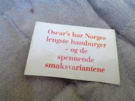 Tulitikkuetiketti Oscar har Norges lengste hamburger