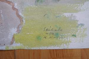 Kaarlo Koroma , &quot;Skibotn &quot; akvarelli -50, koko 30x44 cm kehystämätön / toisella puolella kuva Italiasta