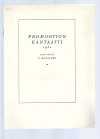 Promootion kantaatti 1950 / O.Manninen 8 sivua