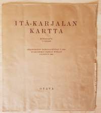 Itä-Karjalan kartta - Akateemisen Karjala-seuran v. 1934 julkaiseman kartan mukaan painettu 1941