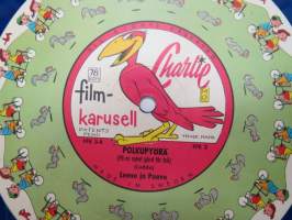 Filmkarusell - Sirkus (Cirkusvisan) / Polkupyörä (På en cykel gjord för två) -äänilevy / record 8,5&quot; / 78 rpm