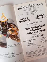 New London Theatre programme The Unknown Soldier and His Wife 1973, cast Peter Ustinov, Brian Bedford, Tamara Ustinov