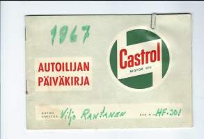 Castrol / Autoilijan päiväkirja 1967 täytetty