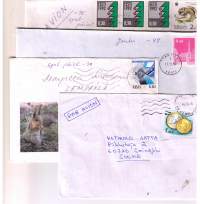 Postimerkki  kerääjälle kuoria  merkkeineen  1990-luvun  lopulta