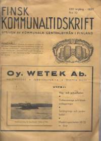 Finsk Kommunaltidskrift 1937 nr 10