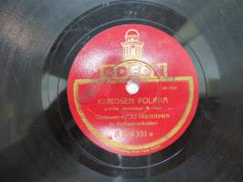 Odeon A 228 331 Kenosen polkka / Mandshurian kukkuloilla, Viljo Vesterinen -savikiekkoäänilevy / 78 rpm record