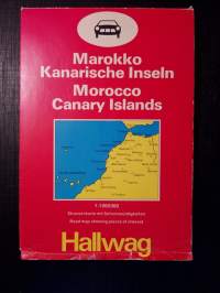 Morocco, Canary Islands. Road map showing places of interest, 1977.