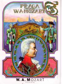 Postikortti  Prahasta/ W.A. Mozart. Kulkenut  19.9. 1995