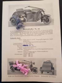 Friedrich Albrecht, FA roller -myyntiesite 1950 luvulta. Dreiradroller Nr. 14, Nr. 15, Nr. 16