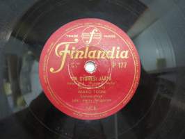 Finlandia P 177 Auvo Nuotio - Bella Venetsia / Veikko Tuomi - On syömesi jäätä  -savikiekkoäänilevy / 78 rpm 10&quot; record