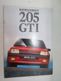 Peugeot 205 GTI 1988 -myyntiesite / brochure