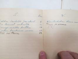 Lauluja. Signe Heinonen -käsinkirjoitettuja uskonnollissävyisiä lauluja + erillinen sisältövihko, 1922? alkaen -handwritten songs, mostly religious