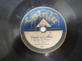 Sointu 378 A. Aimo - Murtunut elämä / Vanha kotimökki -savikiekkoäänilevy / 78 rpm 10&quot; record