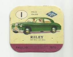 Riley - autokortti, keräilykuva, kahvipakettikuva