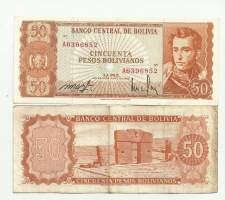 Bolivia 50 Peso Bolivianos 1962  seteli