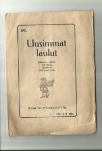 Uusimmat laulut Kustansi Markkina-Poika  1930