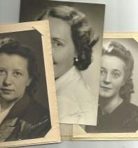 1940-luvun naisia - valokuva 3 kpl