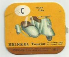 Heinkel Tourist  - autokortti, keräilykuva, kahvipakettikuva
