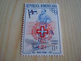 Paavo Nurmi, Olympialaisten legenda postimerkki vuodelta 1957, erikoisleimalla. Harvemmin tarjolla. Katso myös muut kohteet.