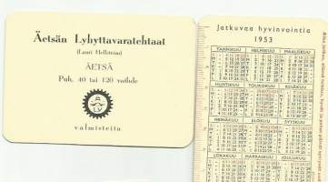 Lompakkoalmanakka  1953 -   kalenteri