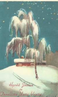 Tähtitaivas    Martta Wendelin  - joulukortti  kulk
