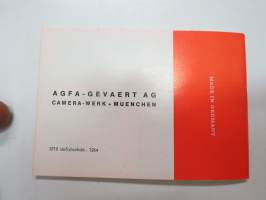 Agfa Isomat Rapid Type 2428 kamera / camera -multilingual instructions