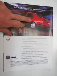 Saab 900 - Siirry suurempaan, parempaan ja tehokkaampaan - juhlavuoden 1998 900 ja 9000 mallistot ja hinnat -myyntiesite / brochure