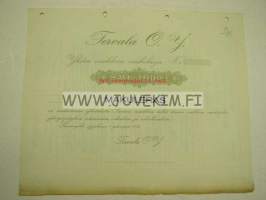 Tervala Oy, Suonenjoki 1943, 1 000 mk -osakekirja