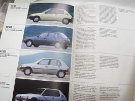 Peugeot 205 1986 -myyntiesite / brochure