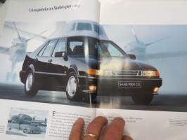 Saab mallivuonna 1993 9000CD, 9000CS, 9000CC, 900 -myyntiesite / brochure