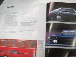 Saab mallivuonna 1993 9000CD, 9000CS, 9000CC, 900 -myyntiesite / brochure