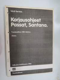 Volkswagen &amp; Audi Service - Korjausohjeet Volkswagen Passat, Santana vuosimallista 1981 lähtien, Alusta -service booklet