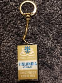 Finlandia Gold &amp; Blue Finest Finnish Beer - avaimenperä, 1972 Mallasjuoma