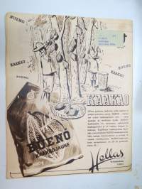 Suomen Kuvalehti 1949 nr 32, 13.8.1949, Raahe 300-vuotias, Maata ja vettä siirtolaiskalastajille, Juoksija Väinö Koskela, Raumalevy, Hellas Bueno kaakaojauhe, ym.