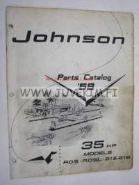 Johnson 35 hp models RDS - RDSL - 21 &amp; 21B outboards 1959 parts catalog -varaosaluettelo