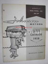 Johnson 35 hp models RDS - RDSL - 20 outboards 1959 parts catalog -varaosaluettelo
