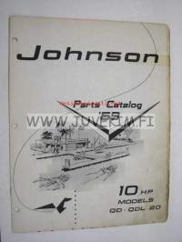 Johnson 10 hp models QD - QDL 20 outboards 1959 parts catalog -varaosaluettelo