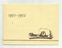 Uudenvuodenkortti  taittokortti 1951 - 1952 mainoskortti Postisiirto