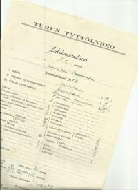 Lukukausitodistus 1948 - Turun Tyttölyseo - koulutodistus todistus