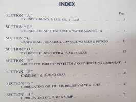 Perkins Diesel Engines Spare Parts List P4 Mk. 3N Vehicle Engines, commencing engine number 34407 Parts Catalogue -varaosaluettelo
